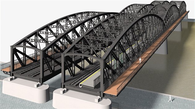 SDC pedstavila nvrh nov podoby elezninho mostu na prask Vtoni (28.11.2018)