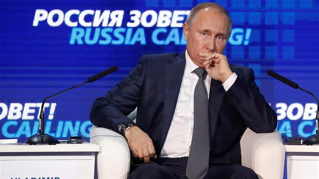 Rusk prezident Vladimir Putin na investinm fru v Moskv (28. listopadu 2018)