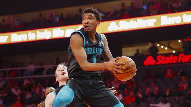 Malik Monk ze Charlotte v utkn s Atlantou.