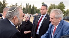 Milo Zeman zahájil státní návtvu Státu Izrael v Jeruzalém uctním památky...