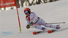 Federica Brignoneová v obím slalomu v Killingtonu.