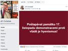 Falený (unofficial) úet Jiího Ováka na Facebooku