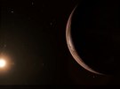 Ilustrátorova pedstava planety Barnardova hvzda b.