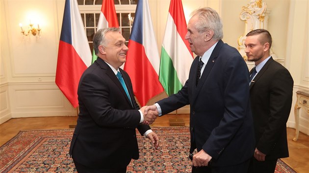 Prezident Miloš Zeman přijal na Pražském hradě maďarského premiéra Viktora Orbána. (30. listopadu 2018)