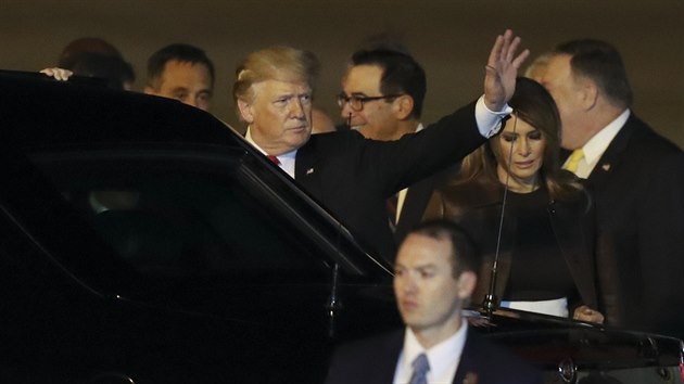 Americk prezident Donald Trump po pletu na letit v Buenos Aires