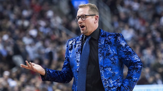 Nick Nurse, trenr Toronta, bhem zpasu s Golden State