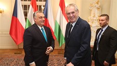 Prezident Miloš Zeman přijal na Pražském hradě maďarského premiéra Viktora...