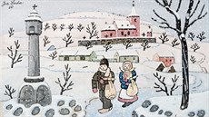 Josef Lada, Zimní radovánky (pandán), 1950