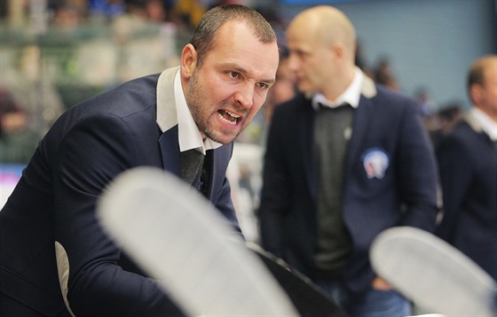 Plzeský trenér Ladislav ihák burcuje své svence v utkání s Tincem.