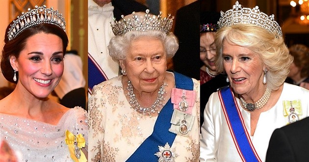 Milionové ceny i pohnutá historie. Podívejte se na korunky a tiáry Alžběty II.