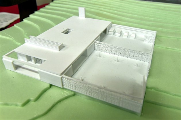 Model krematoria, které spolen s pírodním hbitovem plánuje postavit obec...