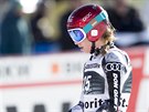 Ester Ledecká v cíli superobího slalomu ve Svatém Moici.