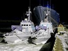 Ruskou armádou zabavené ukrajinské lodě v přístavu Mariupol v Azovském moři....