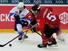 Momentka z duelu Ligy mistr Kometa Brno - Frölunda Indians.