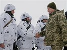 Vojenské cviení ukrajinských voják (3.12.2018)