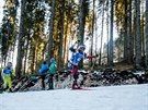 STOUPÁNÍ. eský biatlonista Michal lesingr stoupá do kopce ve sprintu ve...