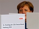 Angela Merkelová na kongresu Křesťanskodemokratické unie (CDU) v Hamburgu. (7....