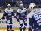 Tomá Plekanec (vpravo) a Martin Erat pi rozbruslení ped prvním zápasem za...