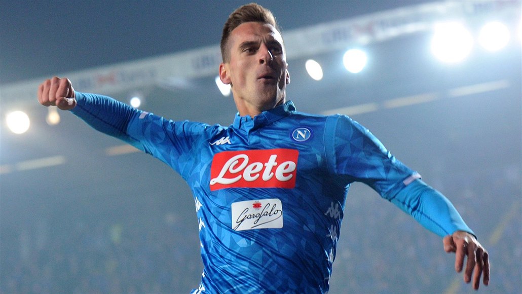 Arkadiusz Milik se raduje z vít�zného gólu.