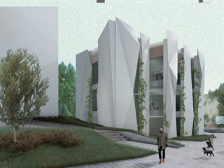 Návrh návštěvnického centra u vstupu do Teplických skal