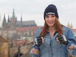Lucie Pudilová se chystá na zápas MMA v organizaci UFC v Praze.