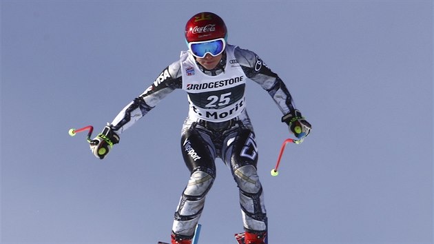 Ester Ledeck na trati superobho slalomu ve Svatm Moici.
