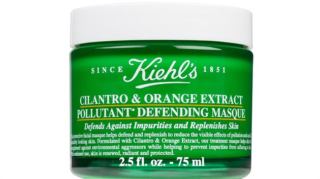 Ochrann a posilujc maska obsahujc m, Cilantro & Orange Extract Pollutant Defending Masque, Kiehl's, 970 K