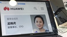 Finanční ředitelka firmy Huawei Meng Wan-čou