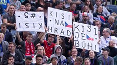 Fanou�ci �eských florbalist� p�i semifinále MS
