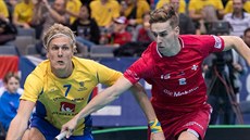 Momentka z semifinálového utkání MS mezi �védskem a �výcarskem