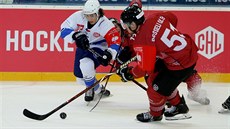 Momentka z duelu Ligy mistr Kometa Brno - Frölunda Indians.