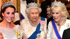 Vévodkyn z Cambridge Kate, královna Albta II. a vévodkyn z Cornwallu...