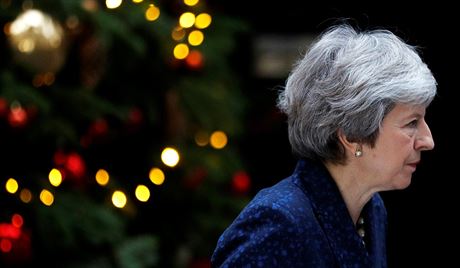 Britská premiérka Theresa Mayová po brífinku, kde oznámila, e sama rezignovat nebude