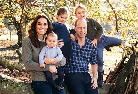 Princ William, vvodkyn Kate a jejich dti princ George, princezna Charlotte a...