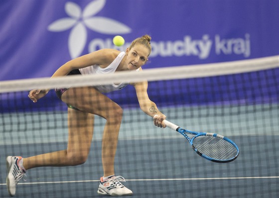 Tenistka Kristýna Plíková ve finále extraligy.