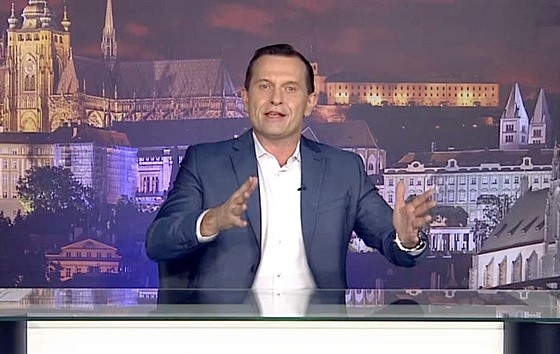 Jaromír Soukup ve svém pořadu na TV Barrandov