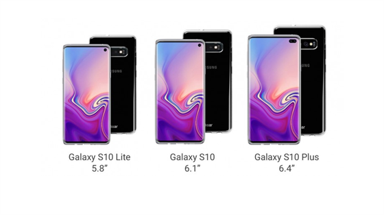Údajná podoba model Galaxy S10, S10 Lite a S10+