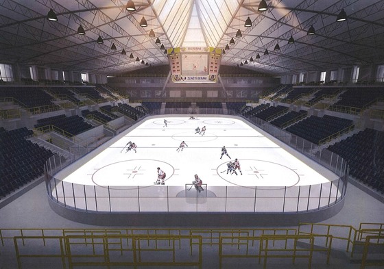 Plánovaná podoba Zimního stadionu Luka ajky ve Zlín po rekonstrukci.