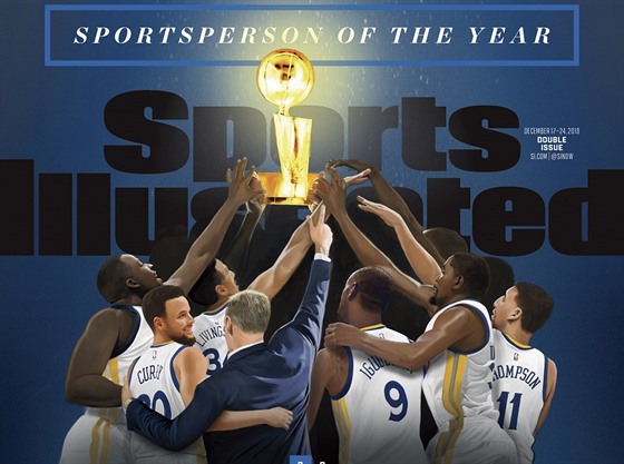 Obálka asopisu Sports Illustrated, která oznamuje basketbalisty Golden State...