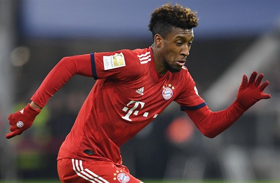 Kingsley Coman z Bayernu Mnichov proti Lipsku