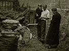 Den odjezdu nmeckch obyvatel Krumlova v ervnu 1946. Foto Frantiek Seidel