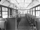 Interir nejstar modifikace tramvaje T3 z roku 1962. Vozy byly tehdy vybaveny...