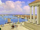 Takto vypadala Caesarea ped dvma tisíci lety podle historických rekonstrukcí...