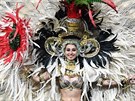 Mariana García, Miss Guatemala 2018 walks on stage during the 2018 Miss...