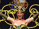 Emily Maddison, Miss Jamaica 2018 walks on stage during the 2018 Miss Universe...