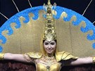 Sabina Azimbayeva, Miss Kazakhstan 2018 walks on stage during the 2018 Miss...