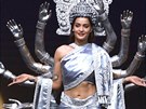 Manita Devkota, Miss Nepal 2018 walks on stage during the 2018 Miss Universe...