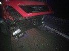 Tragick nehoda v obci Holn u Jina (18.12.2018).