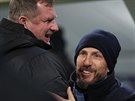 Plzeský kou Pavel Vrba (vlevo) a jeho protjek Eusebio di Francesco z AS ím...