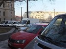 Nelegln parkovn na kolejch u Nrodnho muzea. (13. 12. 2018)